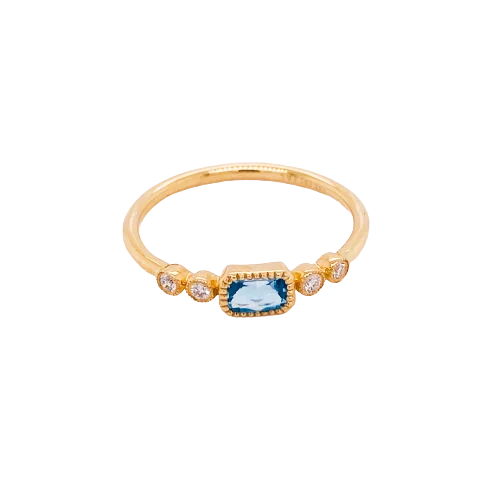 Blue Topaz Stackable Ring