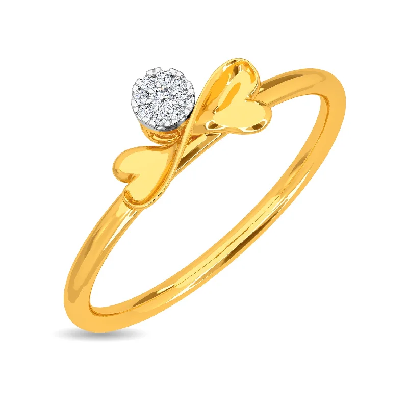 gothic claw ring men’s silver Bow Diamond Ring