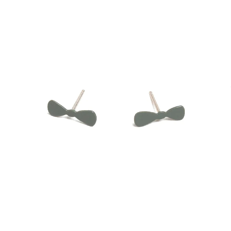 large vintage statement necklace Bow Tie Studs, Evergreen