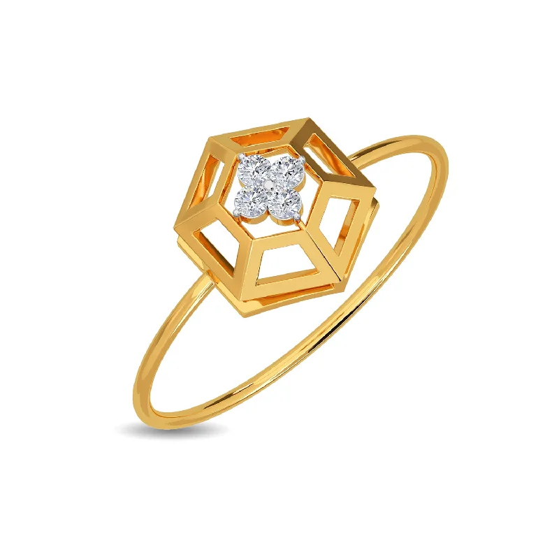silver moon and star pendant Christa Ring
