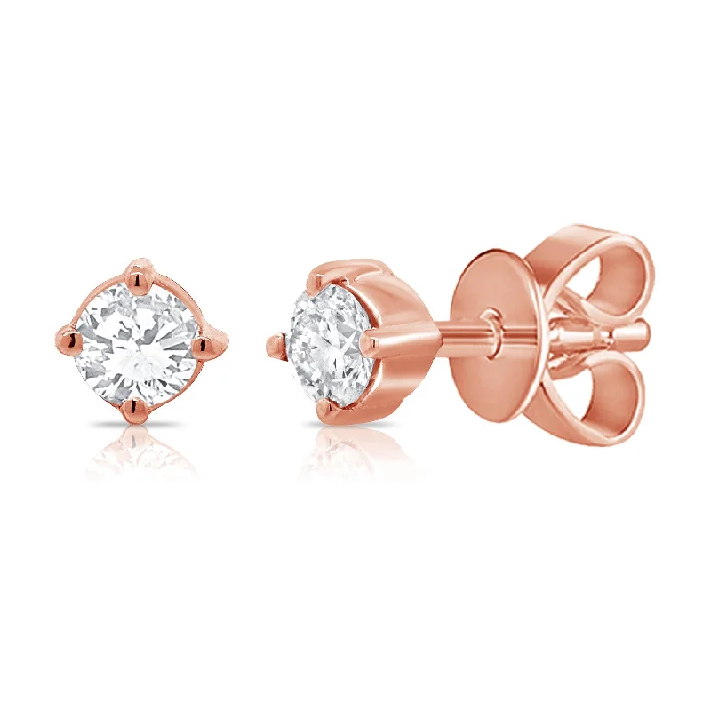 sterling silver braided ring Classic Diamond Solitaire Studs