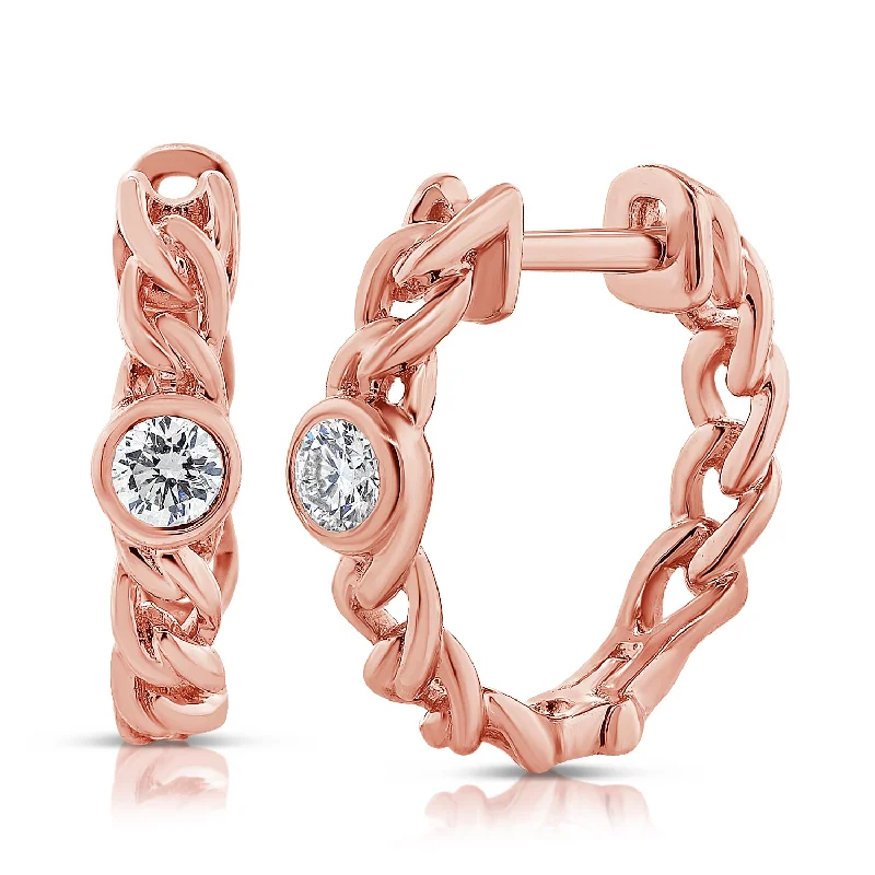 celestial moon and star bracelet Diamond Solitaire Link Huggie Earrings