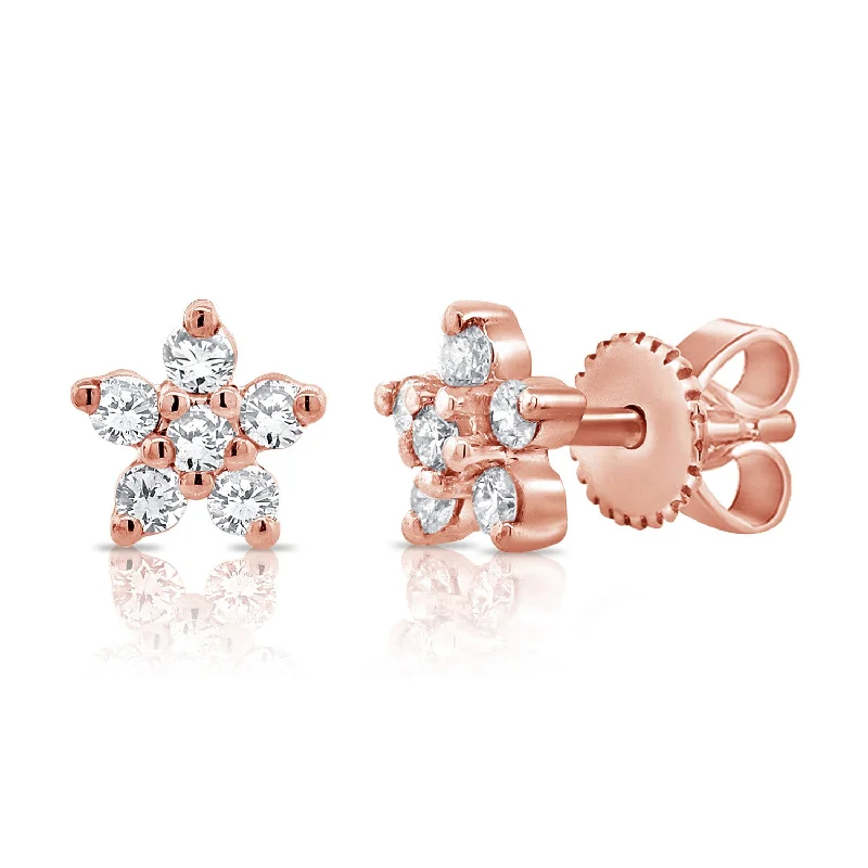 celestial sun charm anklet Diamond Star Stud Earrings made in 14K Gold