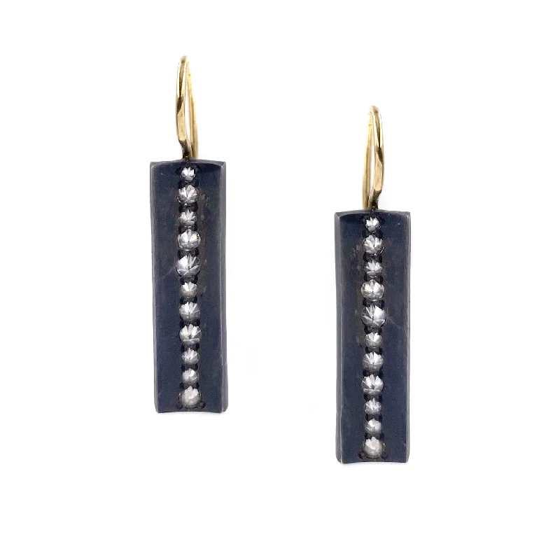 men’s sterling silver cufflinks Diamond Vein Earrings