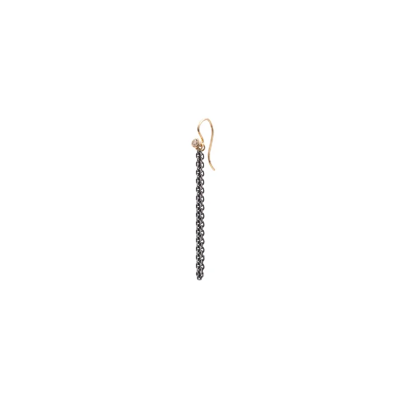 boho tassel earrings handmade "Drosera"  Diamond Chain Earinng