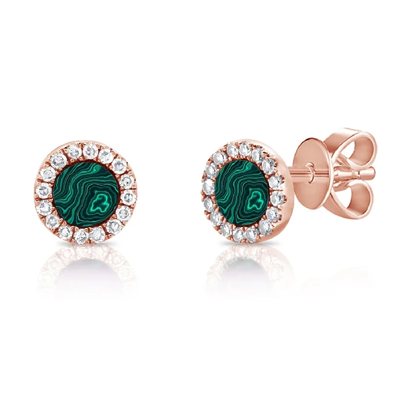 handmade macrame bracelet for men Emerald Round Stud Earrings with 0.32ct Diamonds Halo