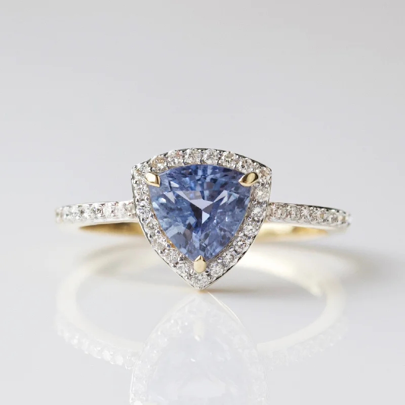 celestial astrology sign ring Exclusive Blue Sapphire and Diamond Ring - Size Small