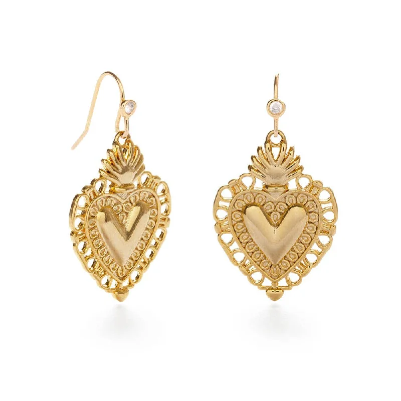 minimalist stacking rings set Flame of Love Earrings