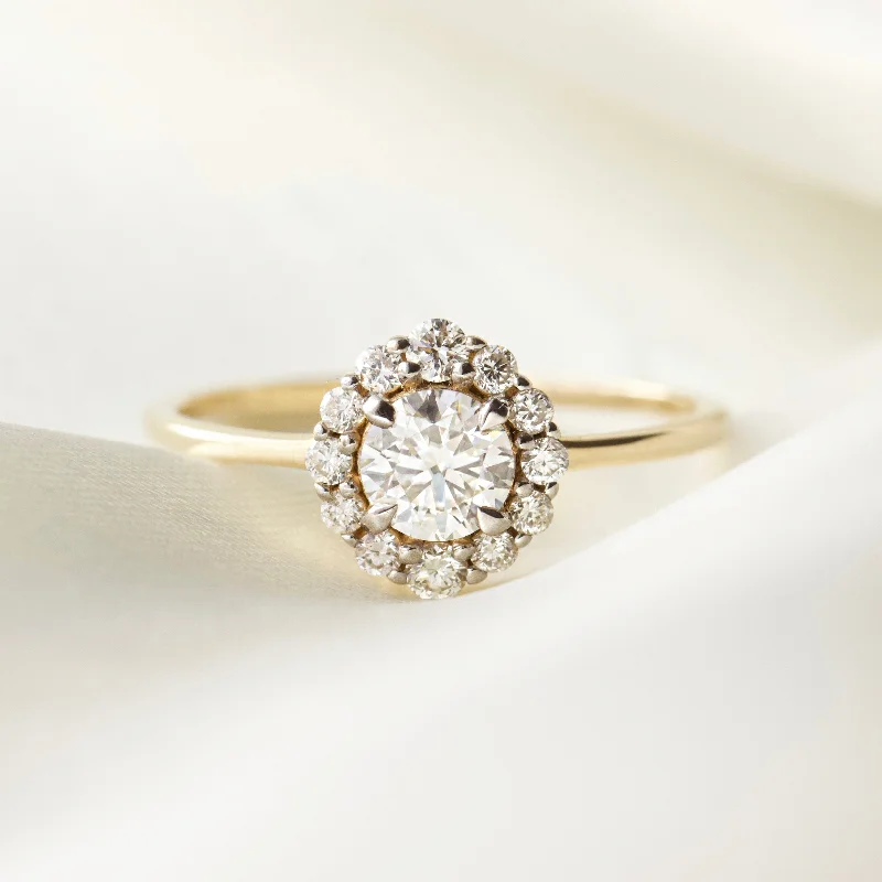 real diamond eternity band Flora Moissanite & Diamond Cluster Ring