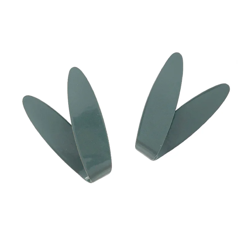 wedding band with diamonds Folded Slide Studs, Evergreen