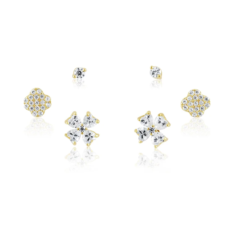 dainty gold anchor bracelet Happy-Go-Lucky Earring Set