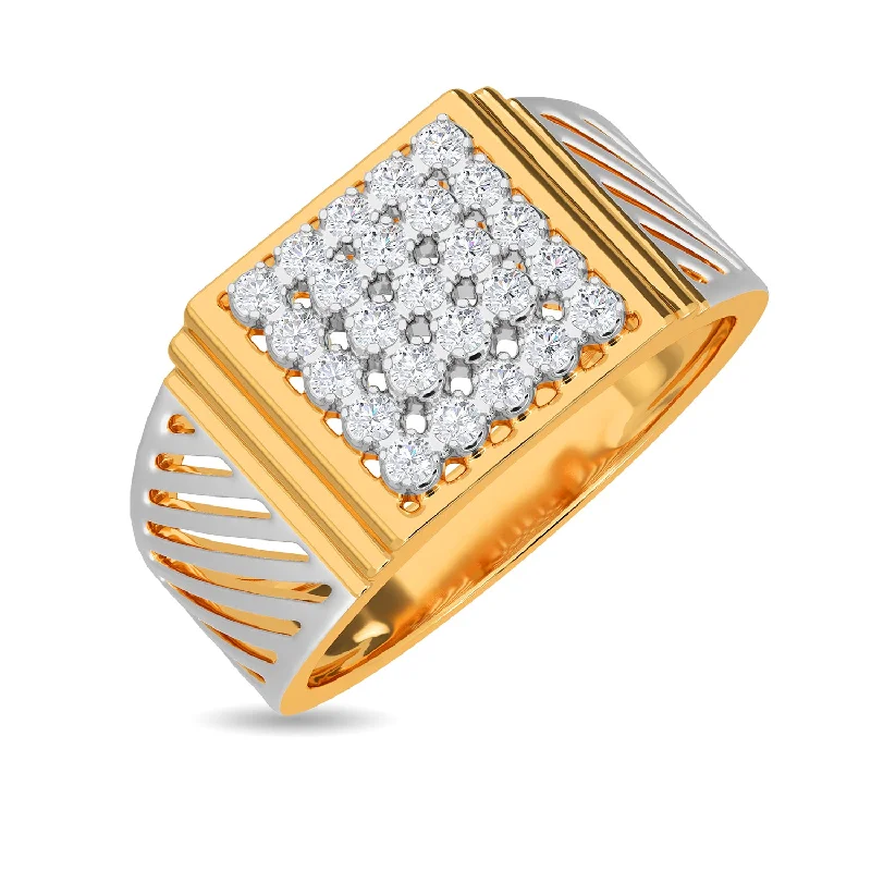 men’s hammered titanium ring Joshua Ring For Men