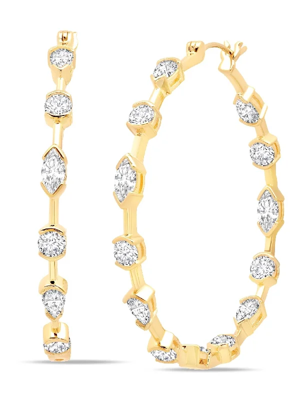 dainty ruby stacking rings Lavish Cubic Zirconia Hoop Earrings Finished in 18kt Yellow Gold dainty ruby stacking rings Lavish Cubic Zirconia Hoop Earrings Finished in 18kt Yellow Gold