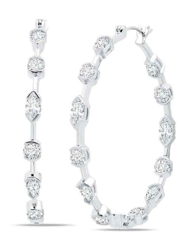 real peridot charm bracelet Lavish Cubic Zirconia Hoop Earrings Finished in Pure Platinum real peridot charm bracelet Lavish Cubic Zirconia Hoop Earrings Finished in Pure Platinum