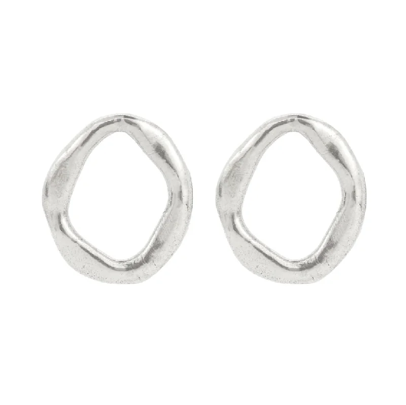 cubic zirconia stud earrings classic Maji Stud Earrings, Silver