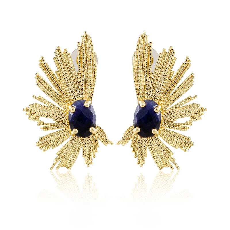 Marielle Earrings - Sapphire