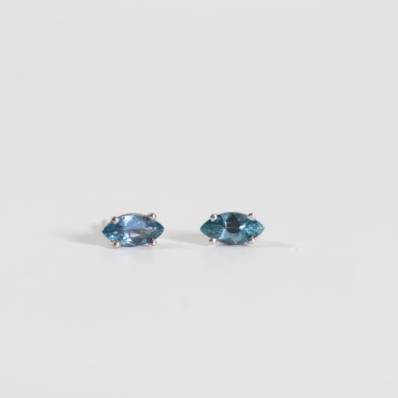 Marquise Yogo Sapphire Studs -0.50 ctw