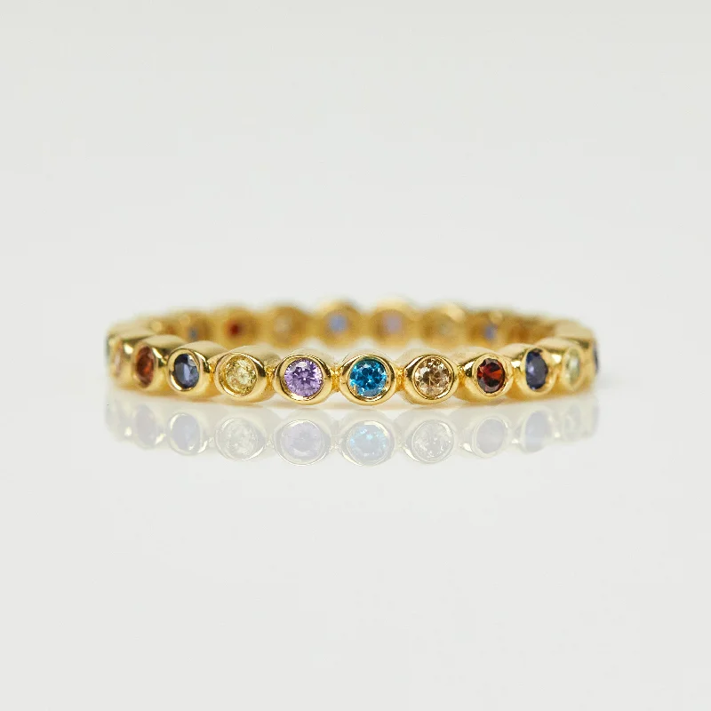 celestial star ring gold Northern Lights Eternity Ring