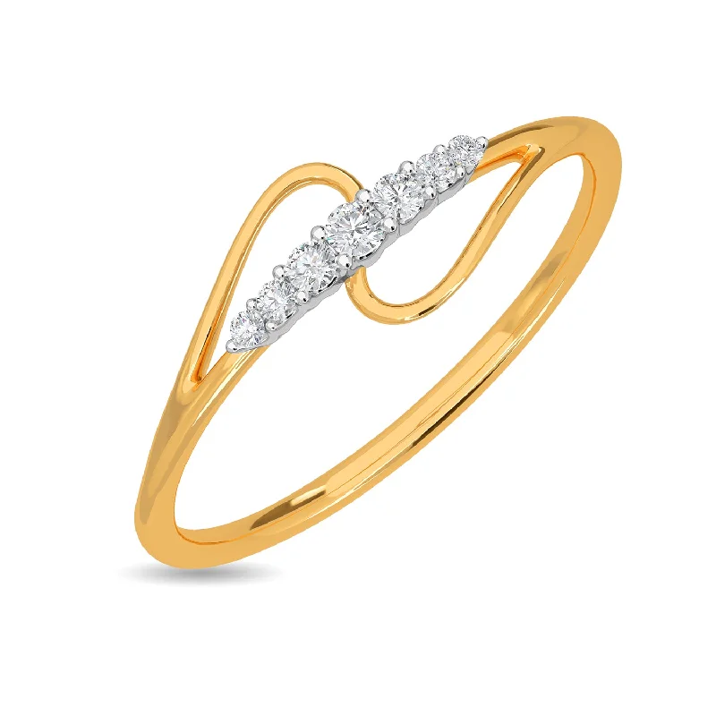 minimalist gold crescent moon necklace Nerissa Ring