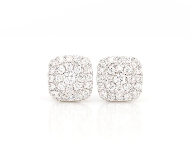 vintage rose gold engagement ring New 0.25ctw Pave Diamond Cluster Cushion Stud Earrings in 14K vintage rose gold engagement ring New 0.25ctw Pave Diamond Cluster Cushion Stud Earrings in 14K