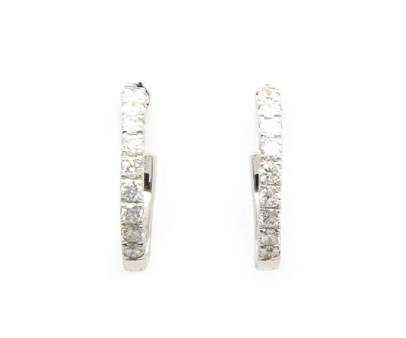 gemstone infinity bracelet New 0.33ctw Diamond Small Hoop Earrings in 14K