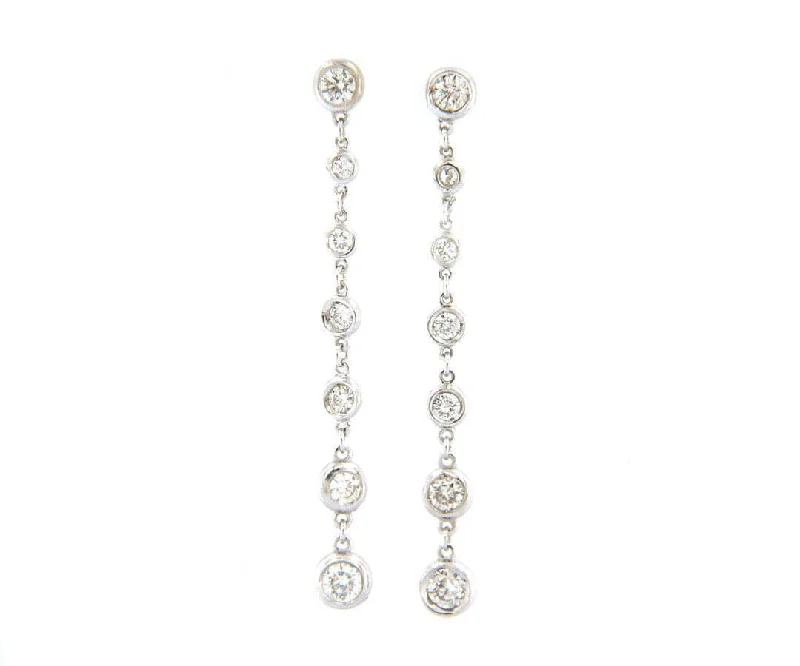 vintage diamond brooch New 1.55ctw Diamond Bezel Set Journey Dangle Earrings in 14K vintage diamond brooch New 1.55ctw Diamond Bezel Set Journey Dangle Earrings in 14K