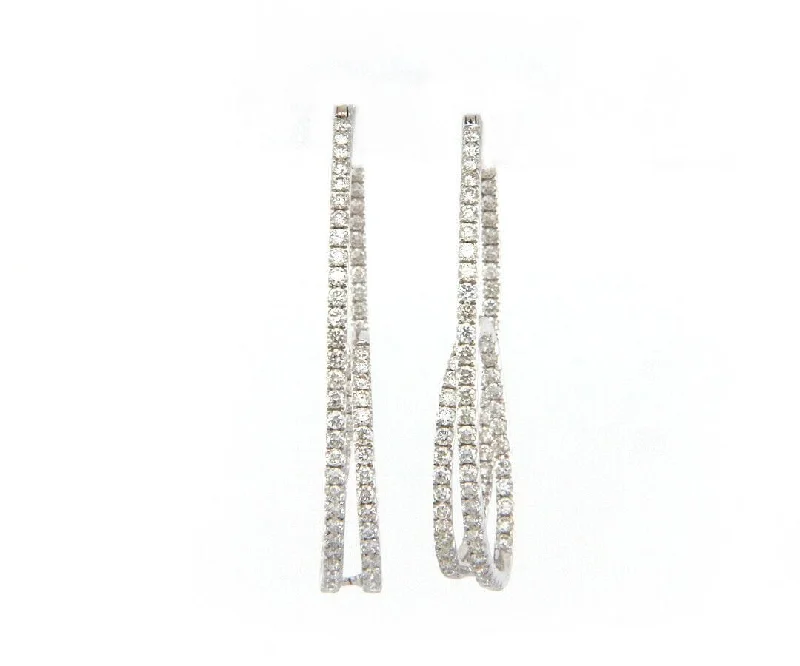 ethical lab-grown diamond ring New 2.01ctw Diamond Continuous Swirl Hoop Earrings in 14K ethical lab-grown diamond ring New 2.01ctw Diamond Continuous Swirl Hoop Earrings in 14K