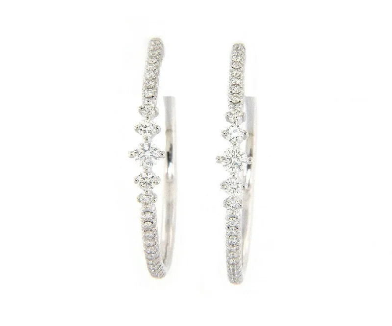 sapphire engagement ring halo New Gabriel & Co. 0.80ctw Diamond Hoop Earrings in 14K sapphire engagement ring halo New Gabriel & Co. 0.80ctw Diamond Hoop Earrings in 14K
