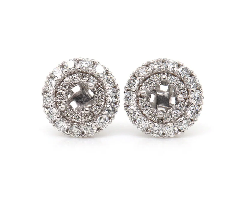 men’s titanium ring with diamonds New Gabriel & Co. 1.01ctw Diamond Double Halo Semi Mount Stud Earrings in 14K men’s titanium ring with diamonds New Gabriel & Co. 1.01ctw Diamond Double Halo Semi Mount Stud Earrings in 14K