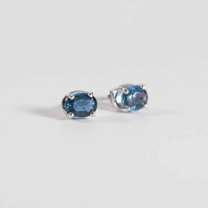 'Nola' Yogo Sapphire Studs - 1.00 CTW