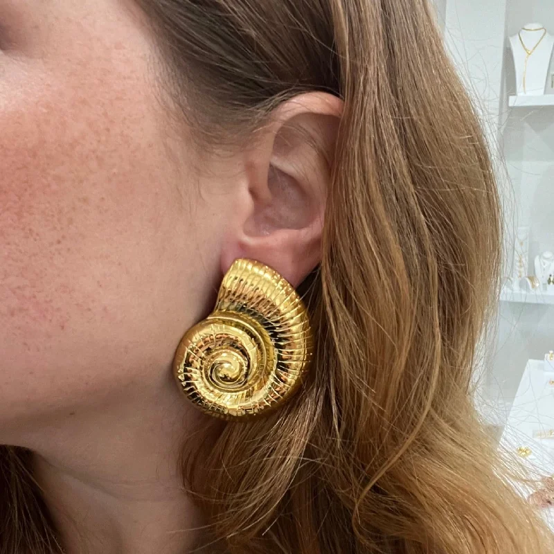 white gold infinity ring Nylah Shell Earring
