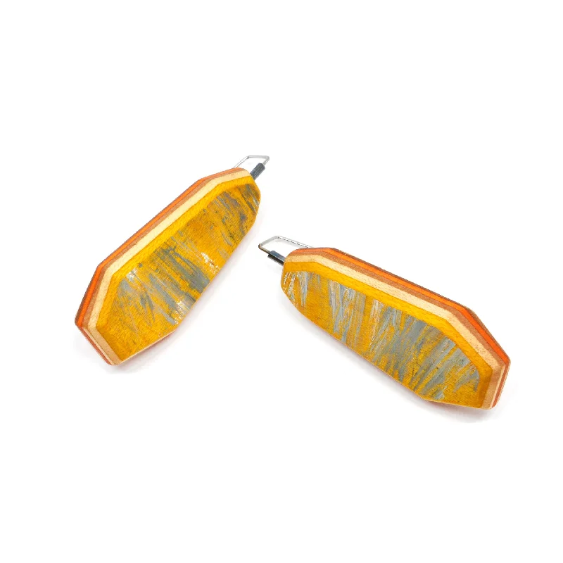 freshwater pearl drop earrings OG Gem Threader Earrings, Yellow & Orange