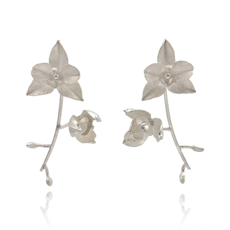 Orchid Earrings with Jackets