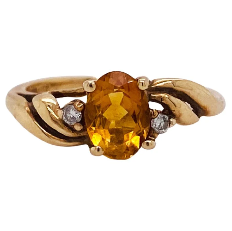 thin silver chain necklace Oval Swirl Citrine Ring