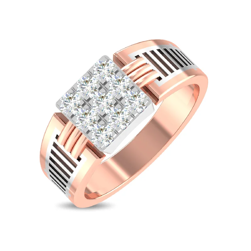 men’s titanium ring with diamonds Peter Ring For Him