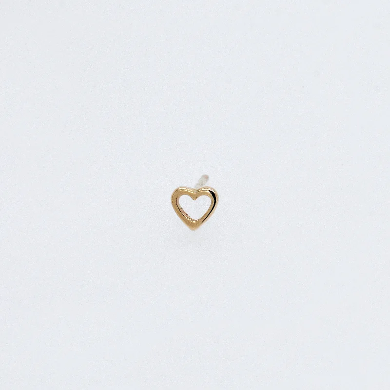 silver dragon claw ring Petite Open Hearts Stud