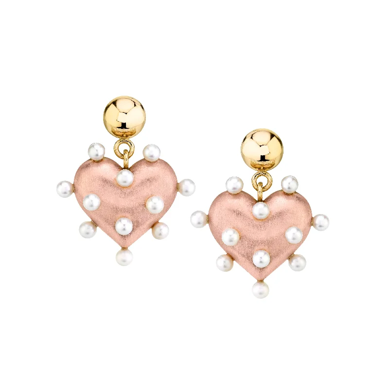handcrafted raw crystal pendant Pin Cushion Earrings