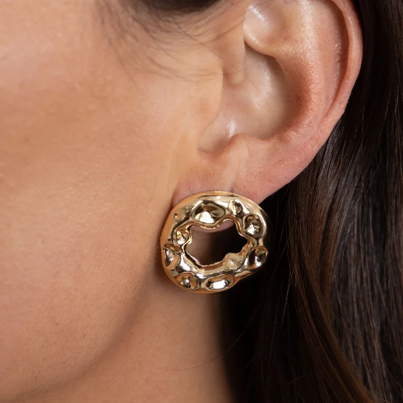 real garnet stacking rings Polly Statement Stud