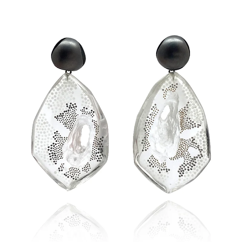 handcrafted beaded hoop earrings Portal Earrings