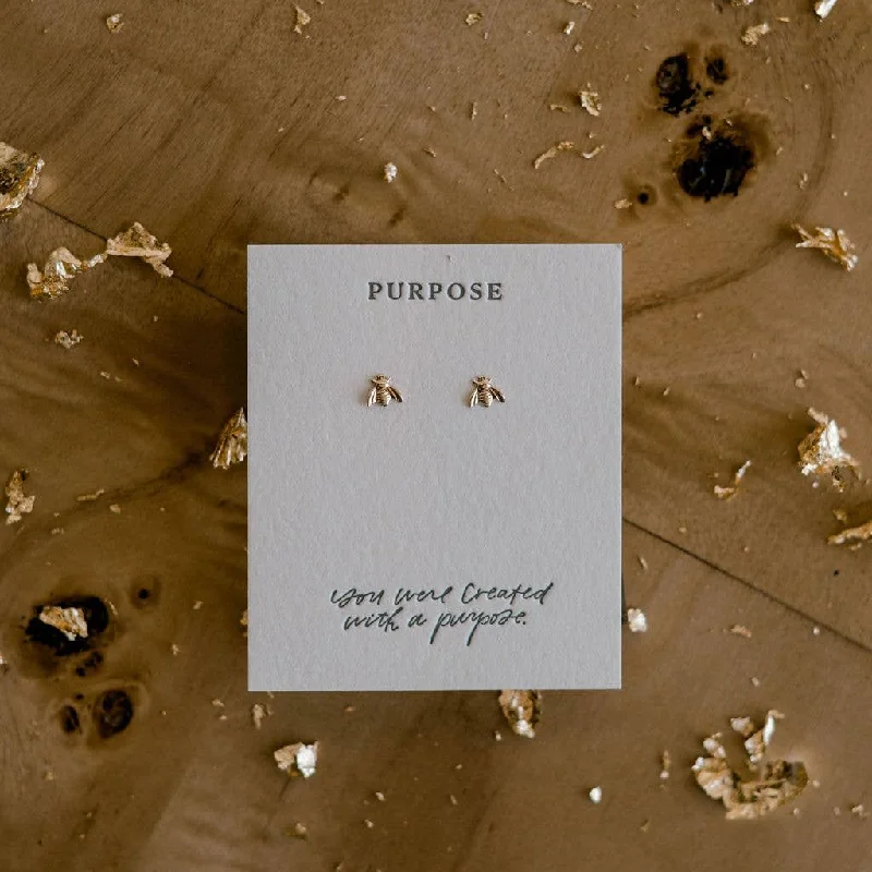personalized initial ring stackable Purpose Earring Studs