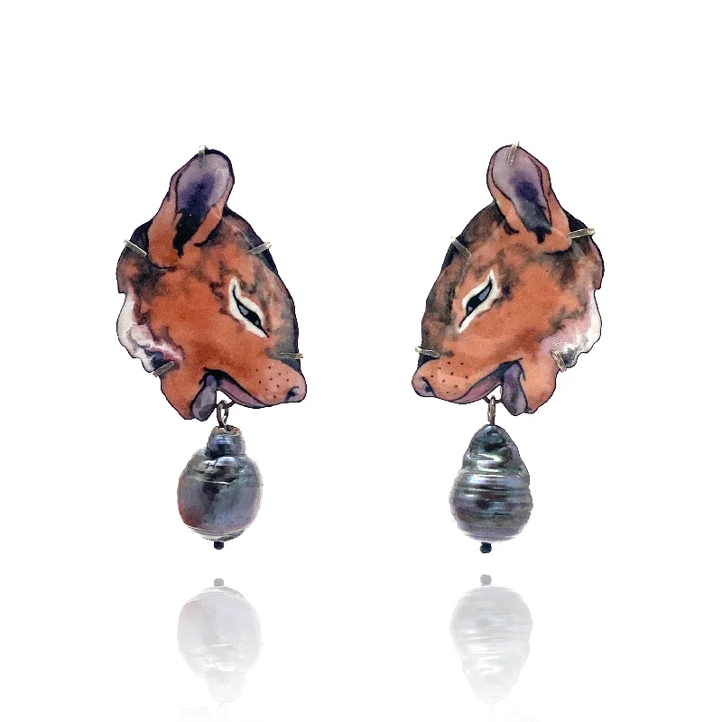 bold gothic vampire ring Requiem Mice Earrings