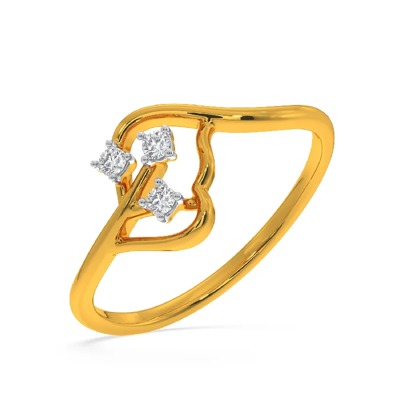 gold-plated chain necklace with charms Rey Ring