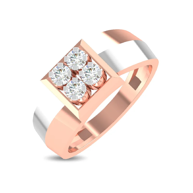 men’s silver wedding band Rhys Ring For Him