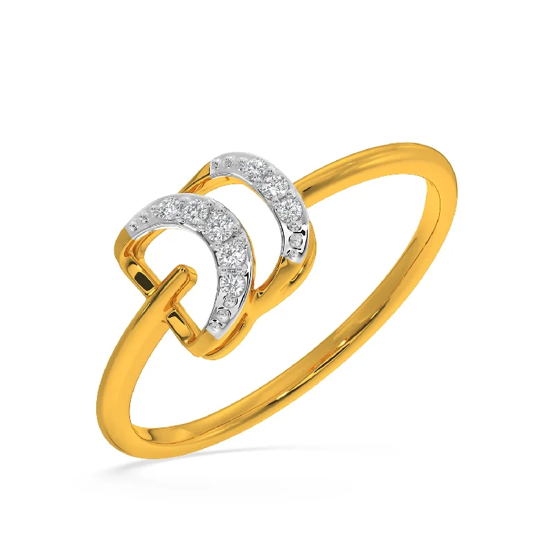 diamond halo stud earrings Rianna Ring