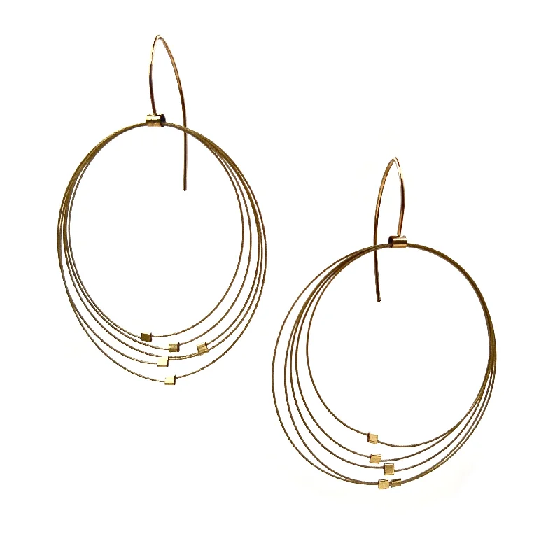 vintage-style garnet ring Ring Hook Earrings
