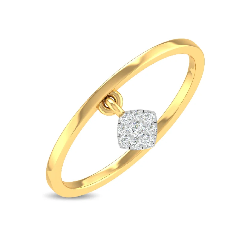 silver moon phase pendant Rocia Ring
