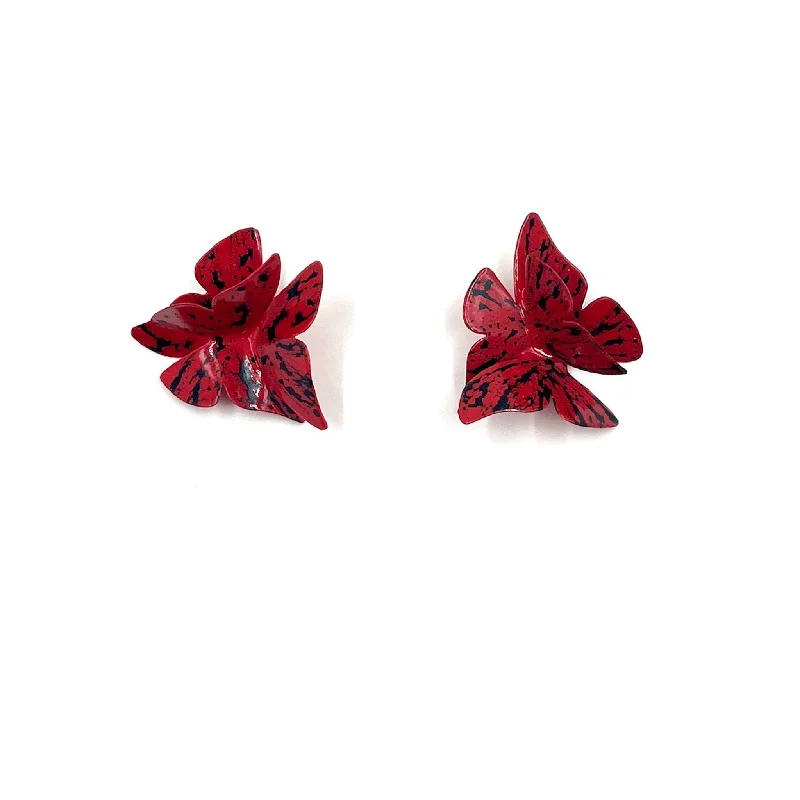 opal and gold earrings Rosa Nogués Freixas - Small Poppy Earrings