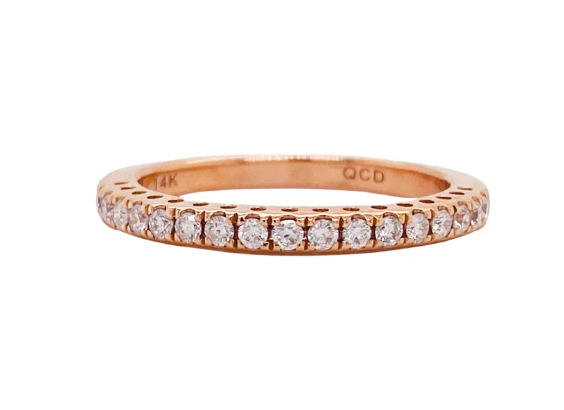 gemstone stacking rings colorful Half Eternity Diamond Stackable Ring