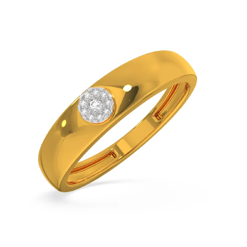 delicate chain necklace gold Round Classic Band Ring For Him