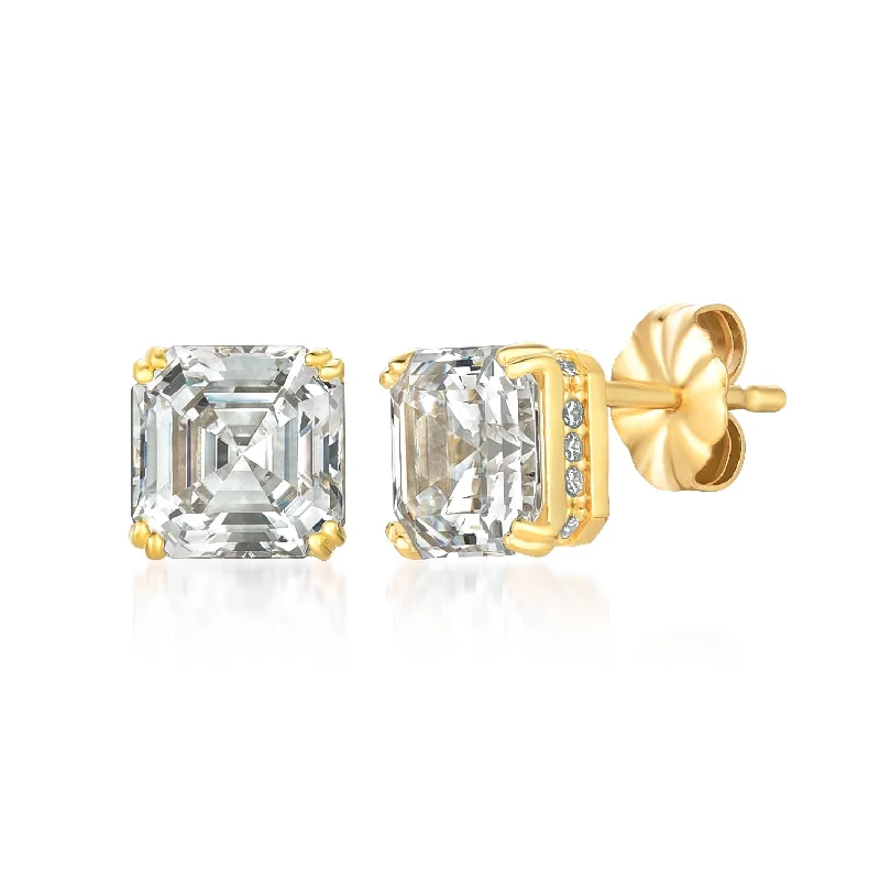 handmade beaded stretch bracelet Royal Asscher Cut Stud Earrings Finished in 18kt Yellow Gold handmade beaded stretch bracelet Royal Asscher Cut Stud Earrings Finished in 18kt Yellow Gold